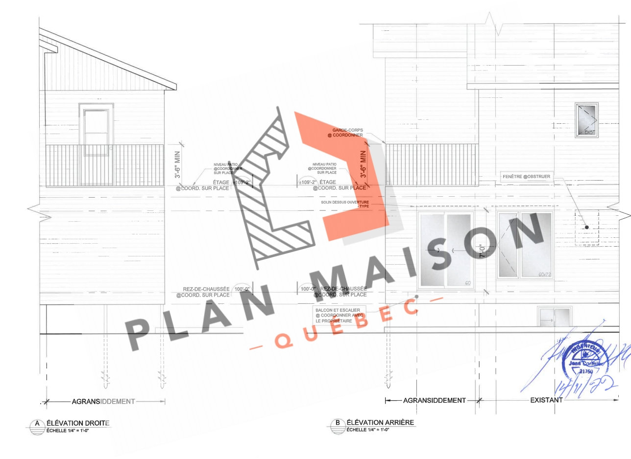 Ground floor house extension | Plan Maison Québec